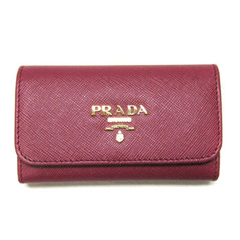 PRADA プラダ キーケース コピー 1M0222 6連キーケース キーホルダー サッフィアノ SAFFIANO METAL IBISCO（ハイビスカス） ダークピンク